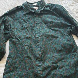 J. Crew floral flannel shirt